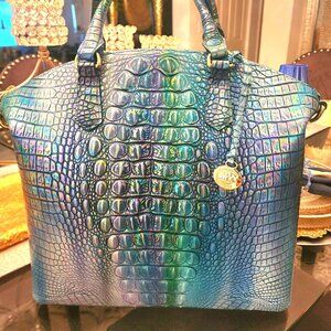 BEAUTIFUL - NWT Brahmin Large Duxbury Satchel Blue Topaz Melbourne Bag HTF